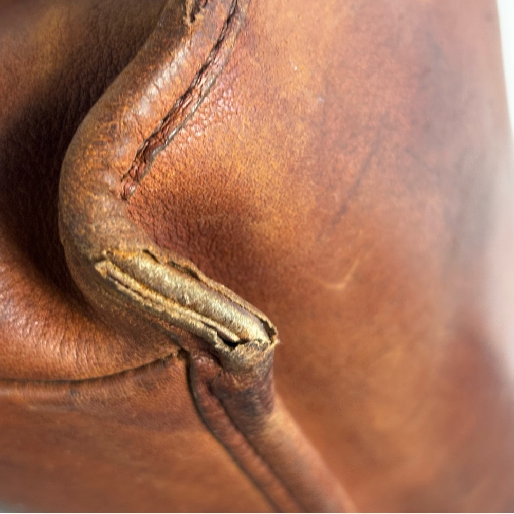 RARE Vintage Coach Brown Leather Bag Coach Stamp: 141-2126 Made In NYC - Picture 9 of 13